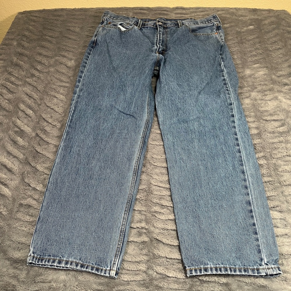 Levis 550 Relaxed Fit Tapered Leg Blue Jeans Mens 40x28 Medium Wash Cotton AN640